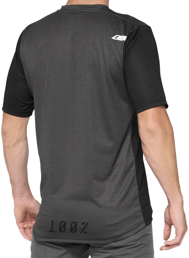 100% Airmatic Jersey - Black/Charcoal, Large