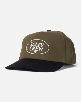 A-Frame 5 Panel Hat - Olive/Black