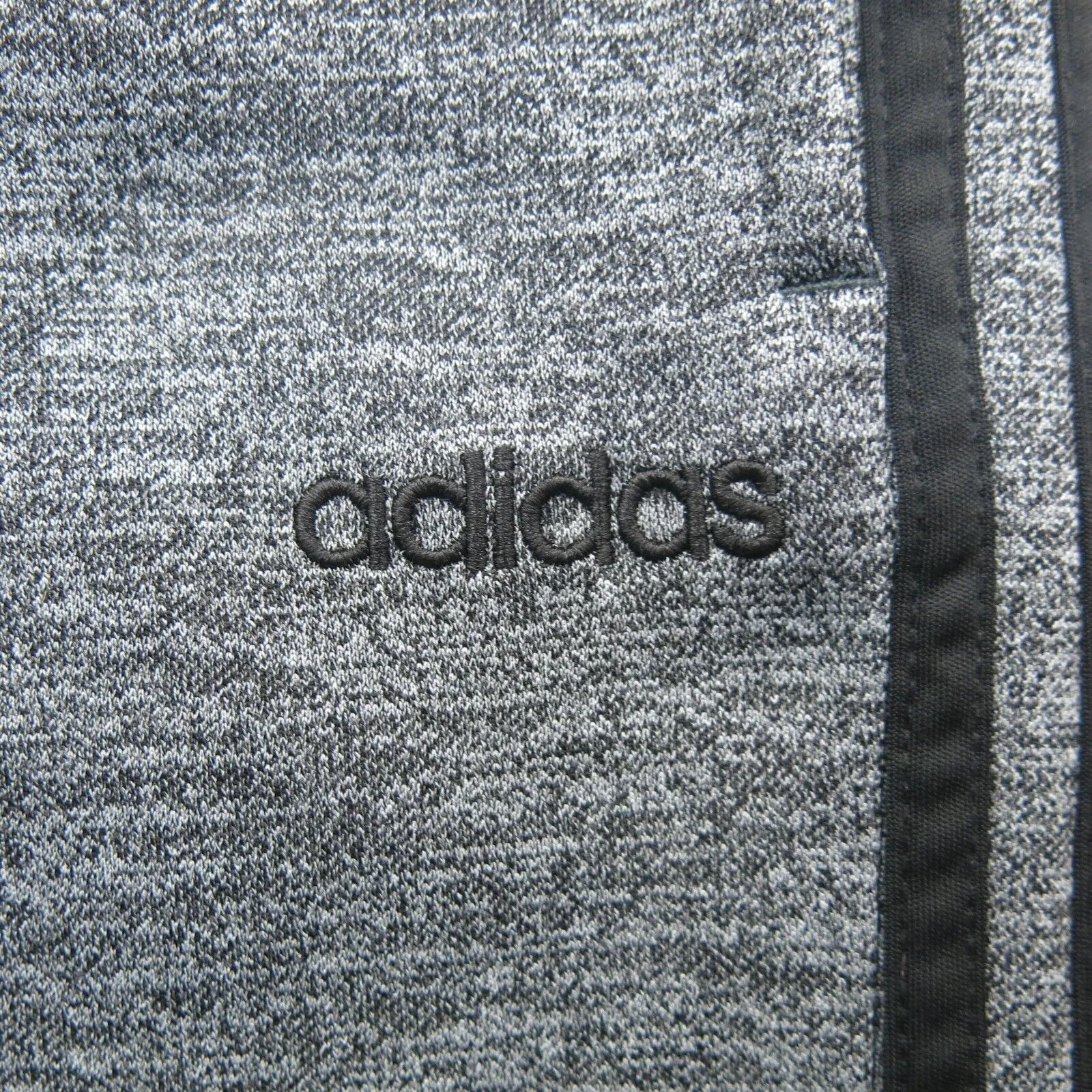 Adidas Men Activewear Sweatpant 2 Black Striped Stretch Waist Charcoal Heather M