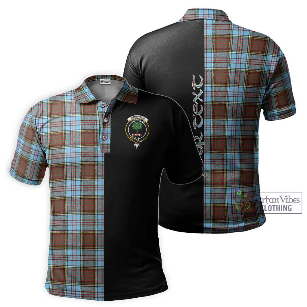 Anderson Ancient Tartan Polo Shirt with Family Crest and Half Of Me Style