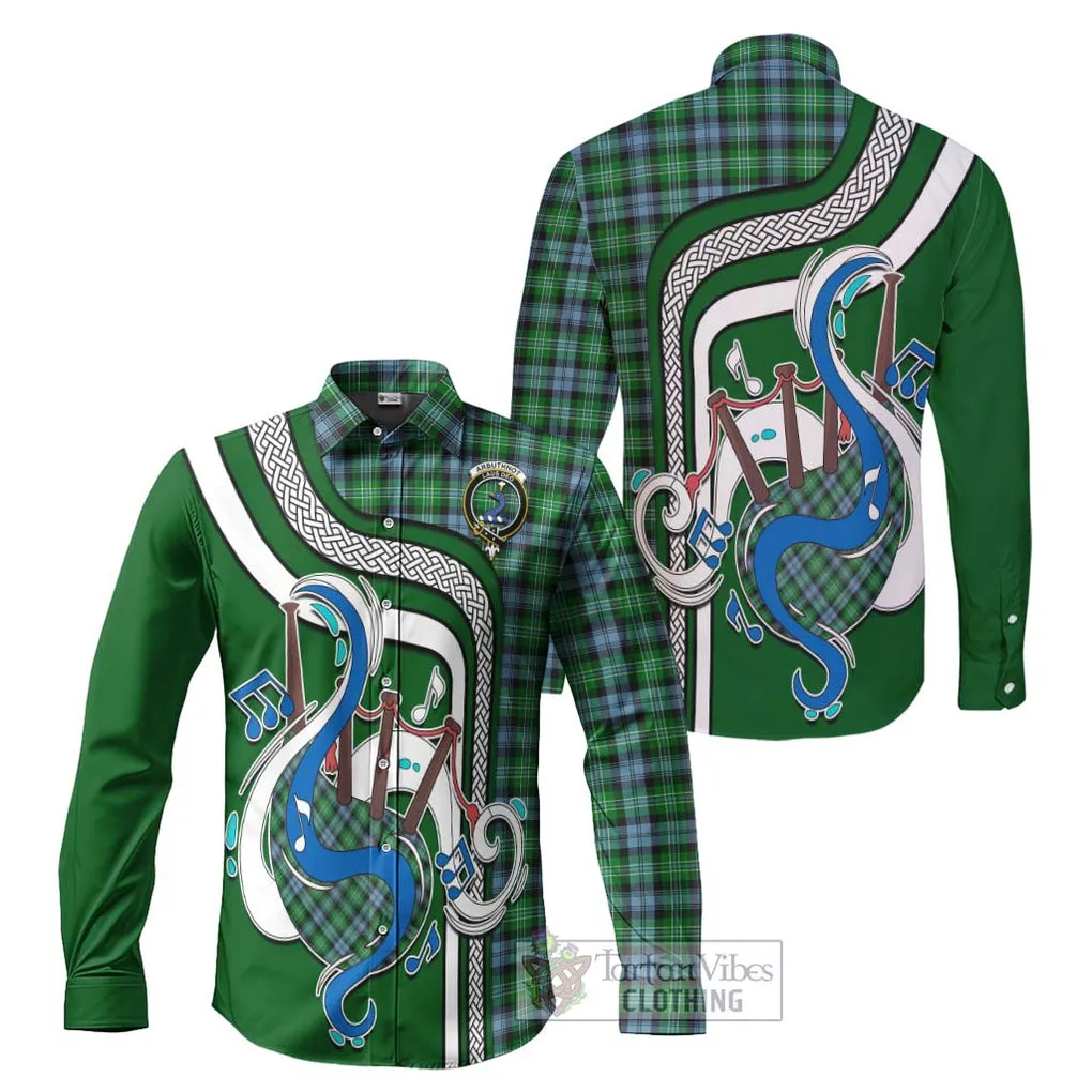 Arbuthnot Ancient Tartan Long Sleeve Button Shirt with Epic Bagpipe Style