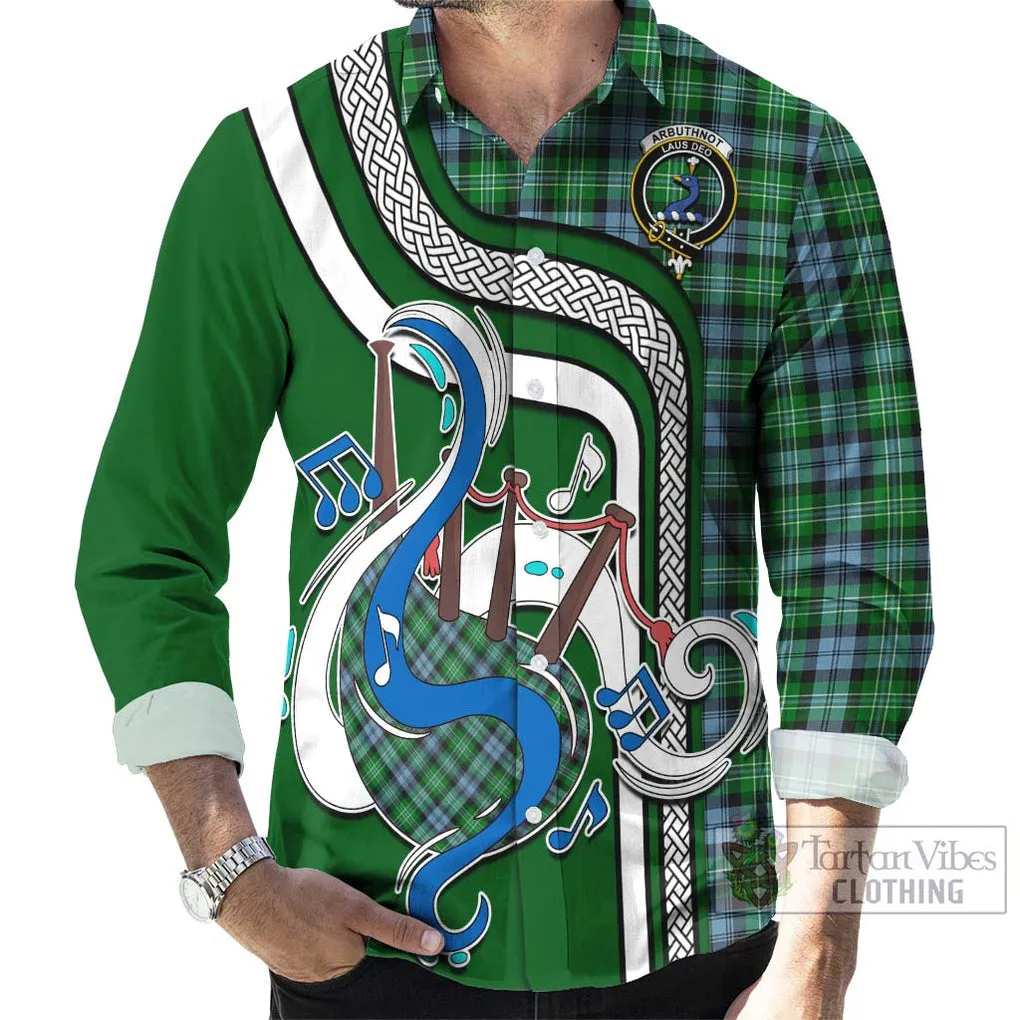 Arbuthnot Ancient Tartan Long Sleeve Button Shirt with Epic Bagpipe Style