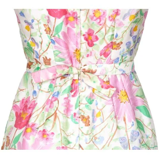ARCHIVE: Jeunesse 1960s Silk Floral Printed Dress with Matching Belt