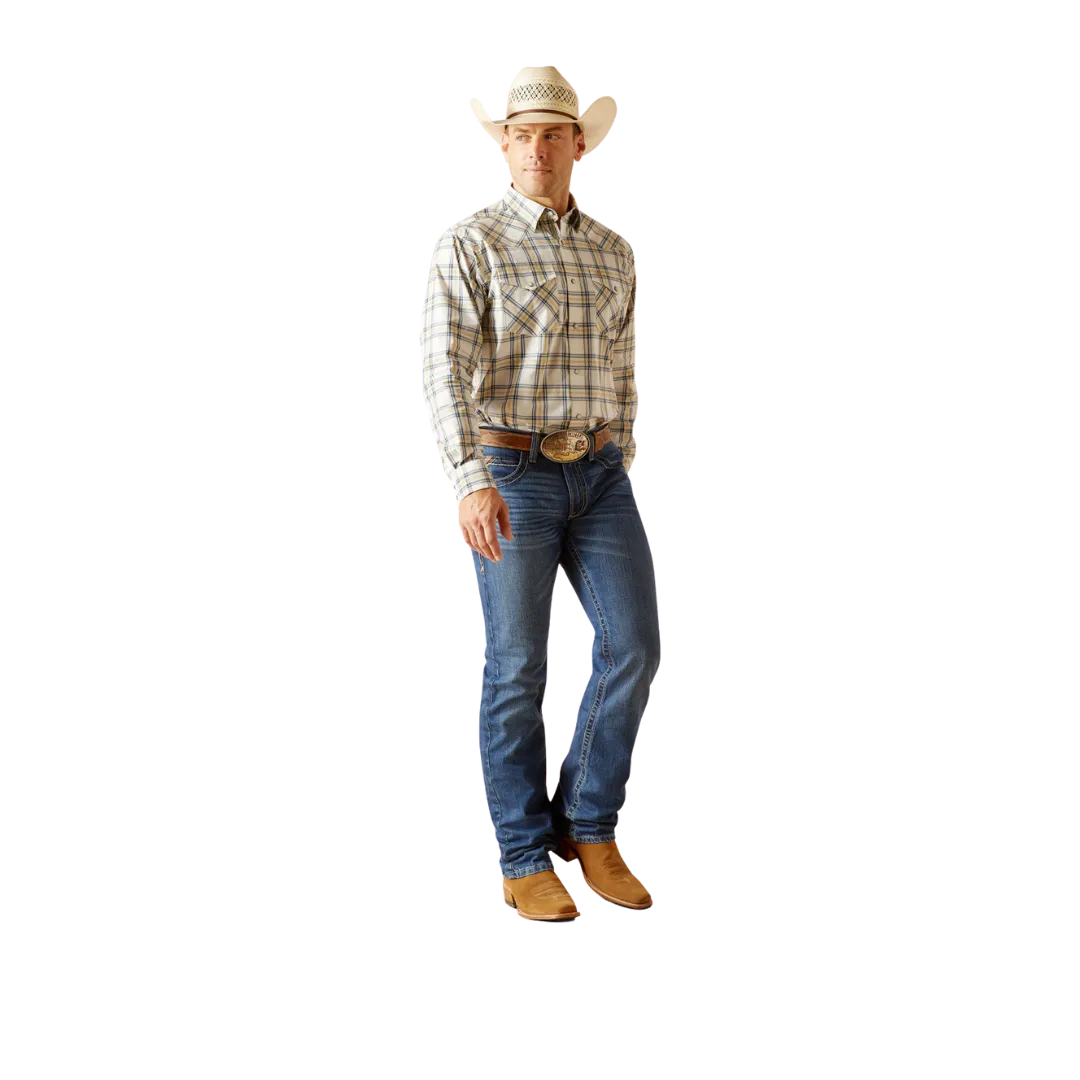 Ariat Men's Pro Elias Snap Beige Shirt