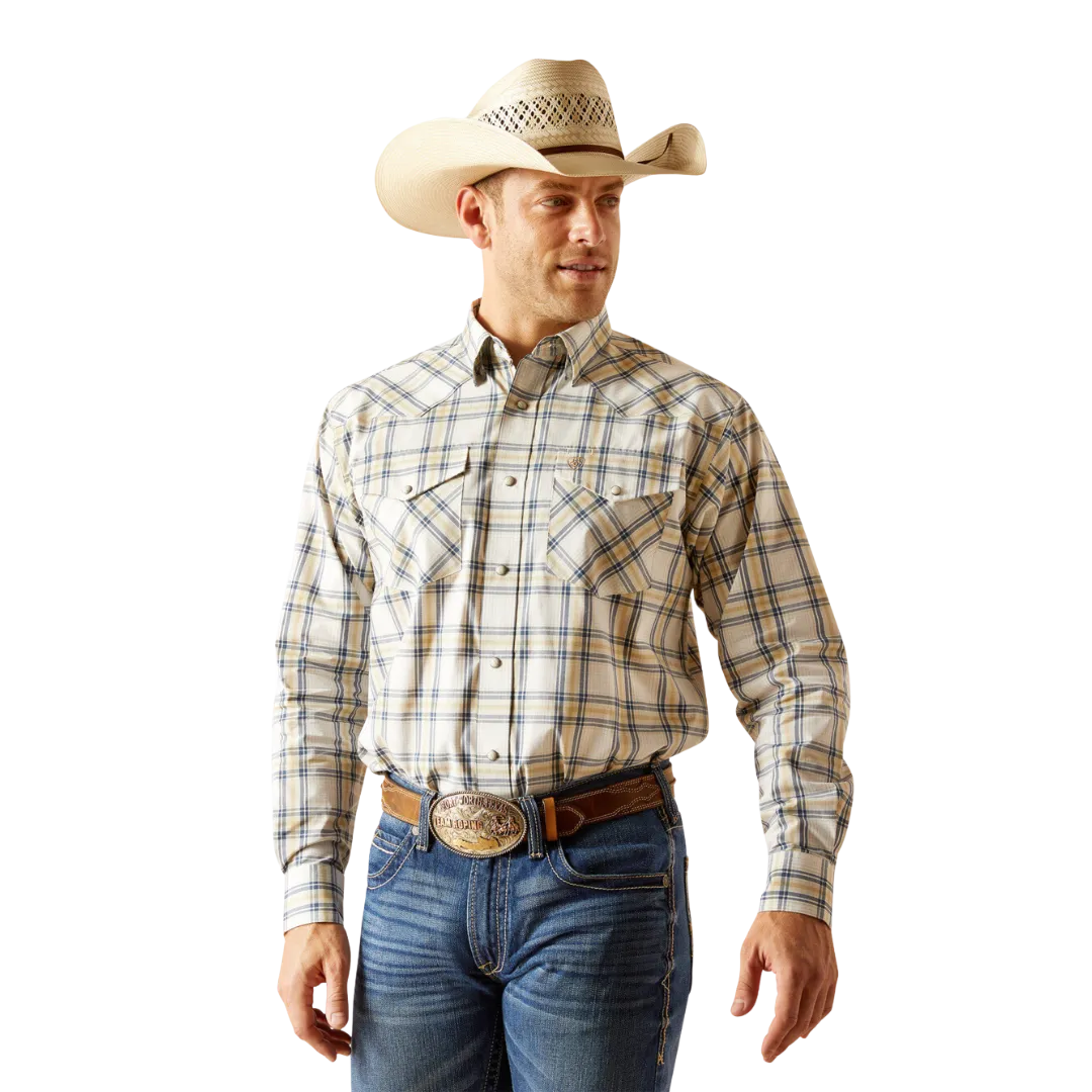 Ariat Men's Pro Elias Snap Beige Shirt