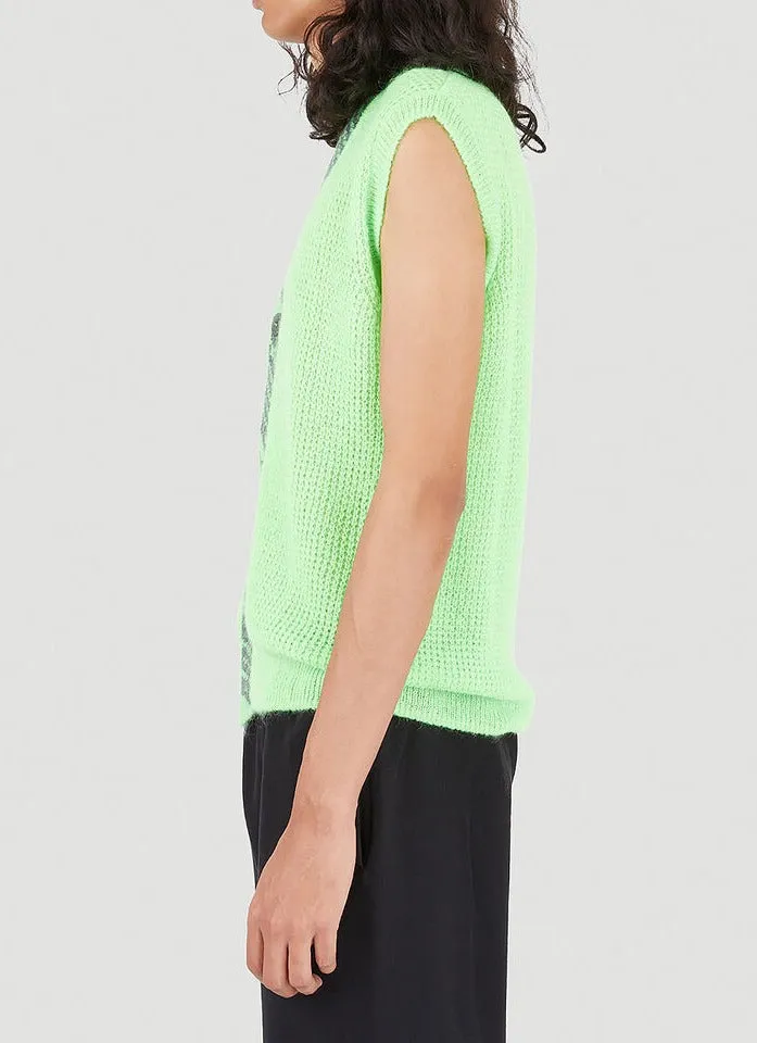 Aries Logo Jacquard Knitted Vest