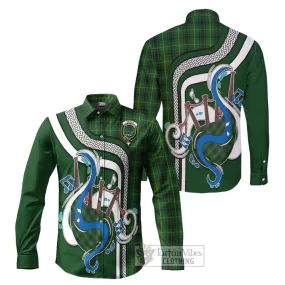 Arthur Tartan Long Sleeve Button Shirt with Epic Bagpipe Style