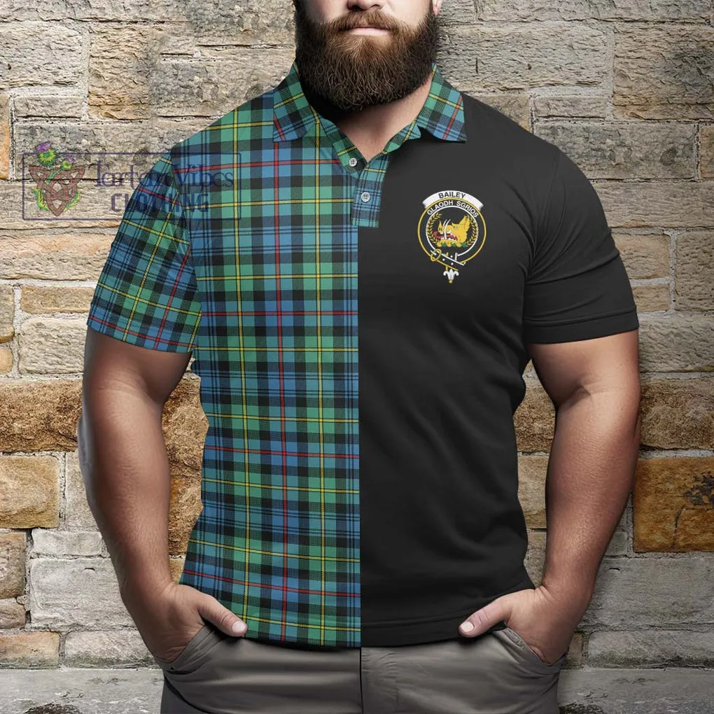 Bailey Ancient Tartan Polo Shirt with Family Crest and Half Of Me Style