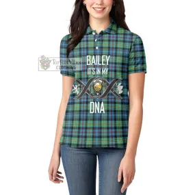 Bailey Ancient Tartan Women's Polo Shirt with Family Crest DNA In Me Style