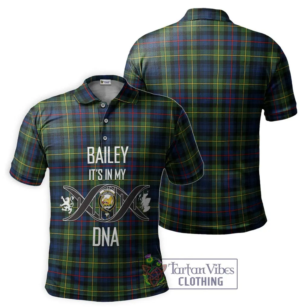 Bailey Modern Tartan Polo Shirt with Family Crest DNA In Me Style