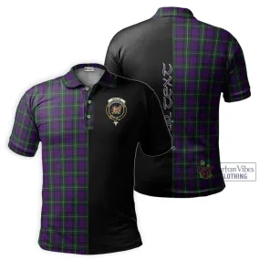Baillie Highland Society Tartan Polo Shirt with Family Crest and Half Of Me Style