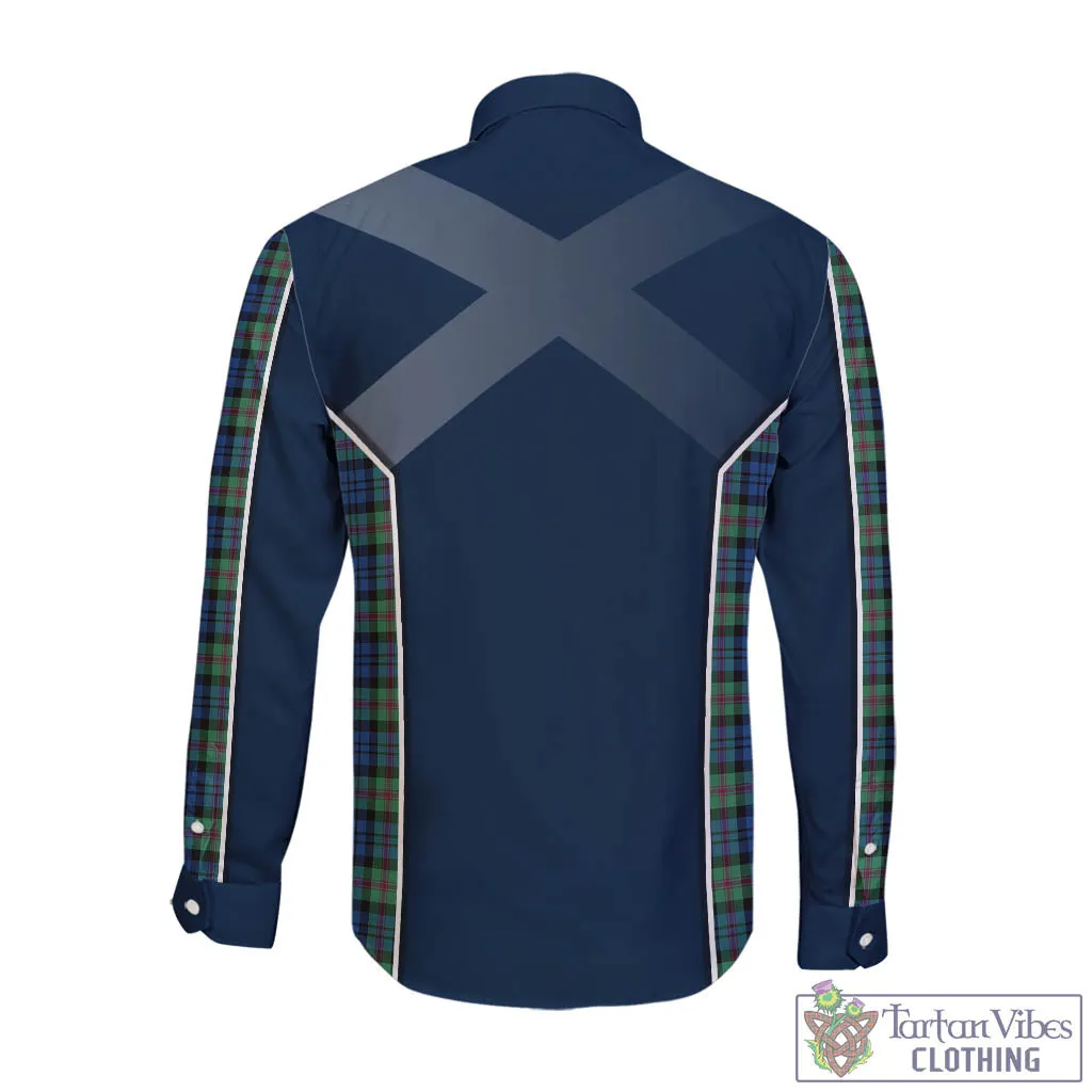 Baird Ancient Tartan Long Sleeve Button Up Shirt with Family Crest and Lion Rampant Vibes Sport Style
