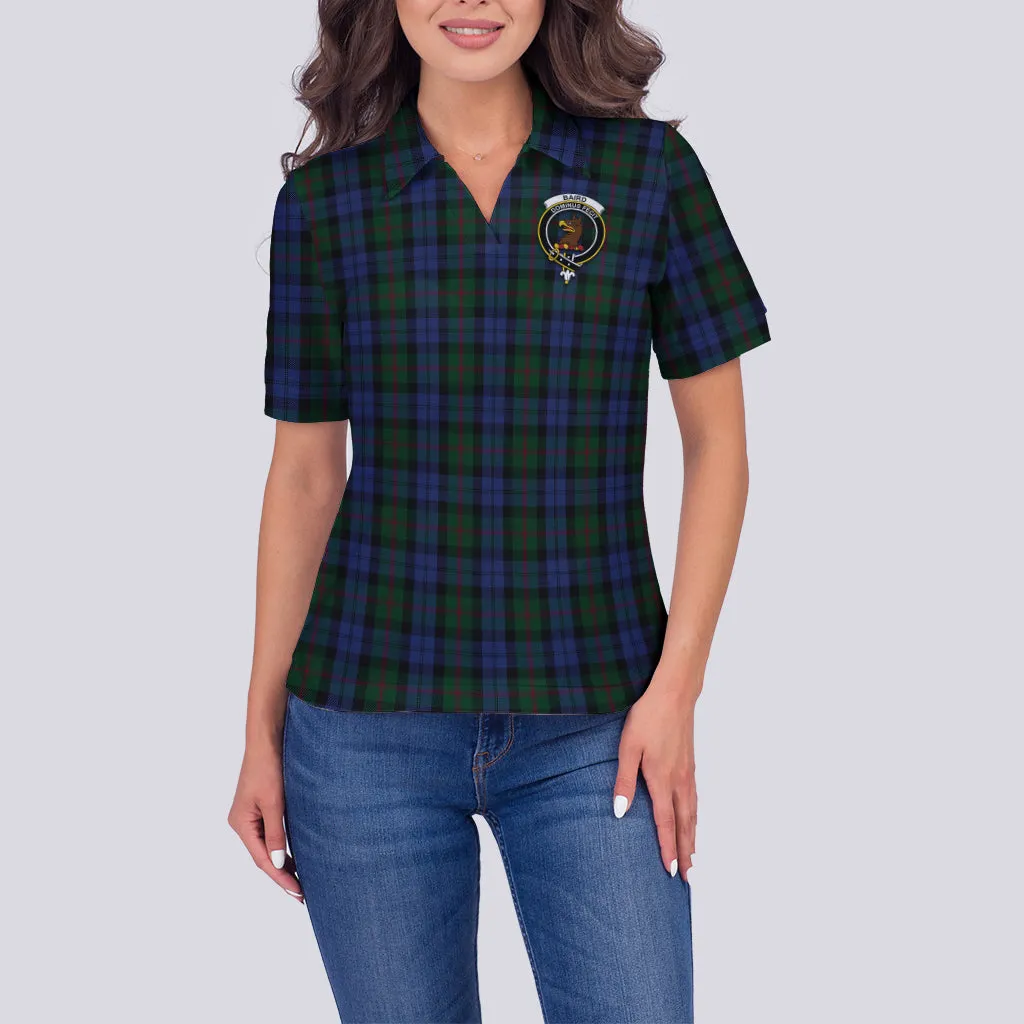 Baird Tartan Polo Shirt with Family Crest For Women