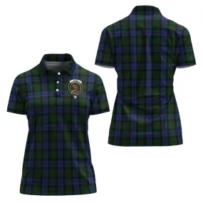 Baird Tartan Polo Shirt with Family Crest For Women