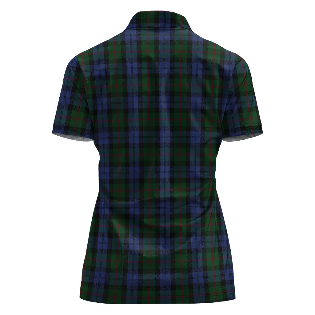 Baird Tartan Polo Shirt with Family Crest For Women