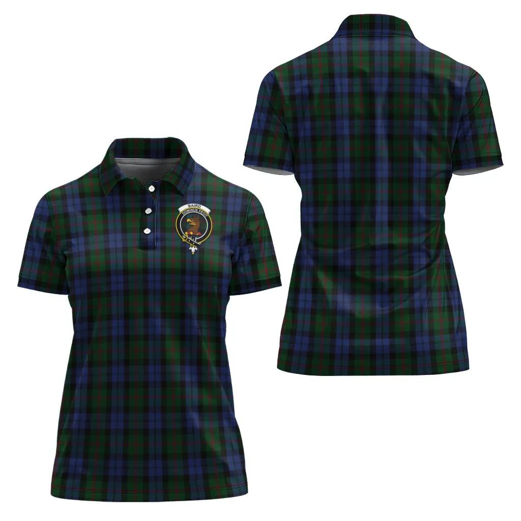Baird Tartan Polo Shirt with Family Crest For Women