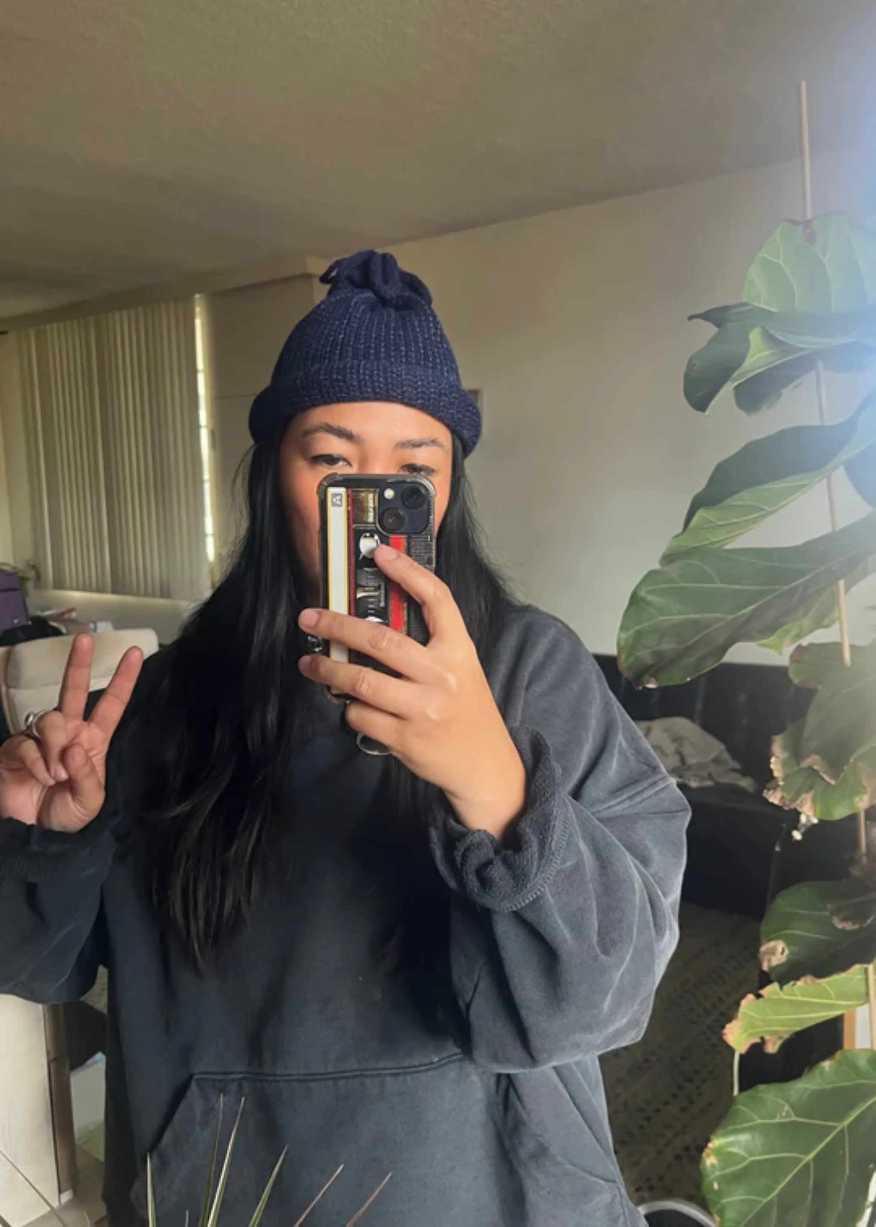 Beanie snood, navy