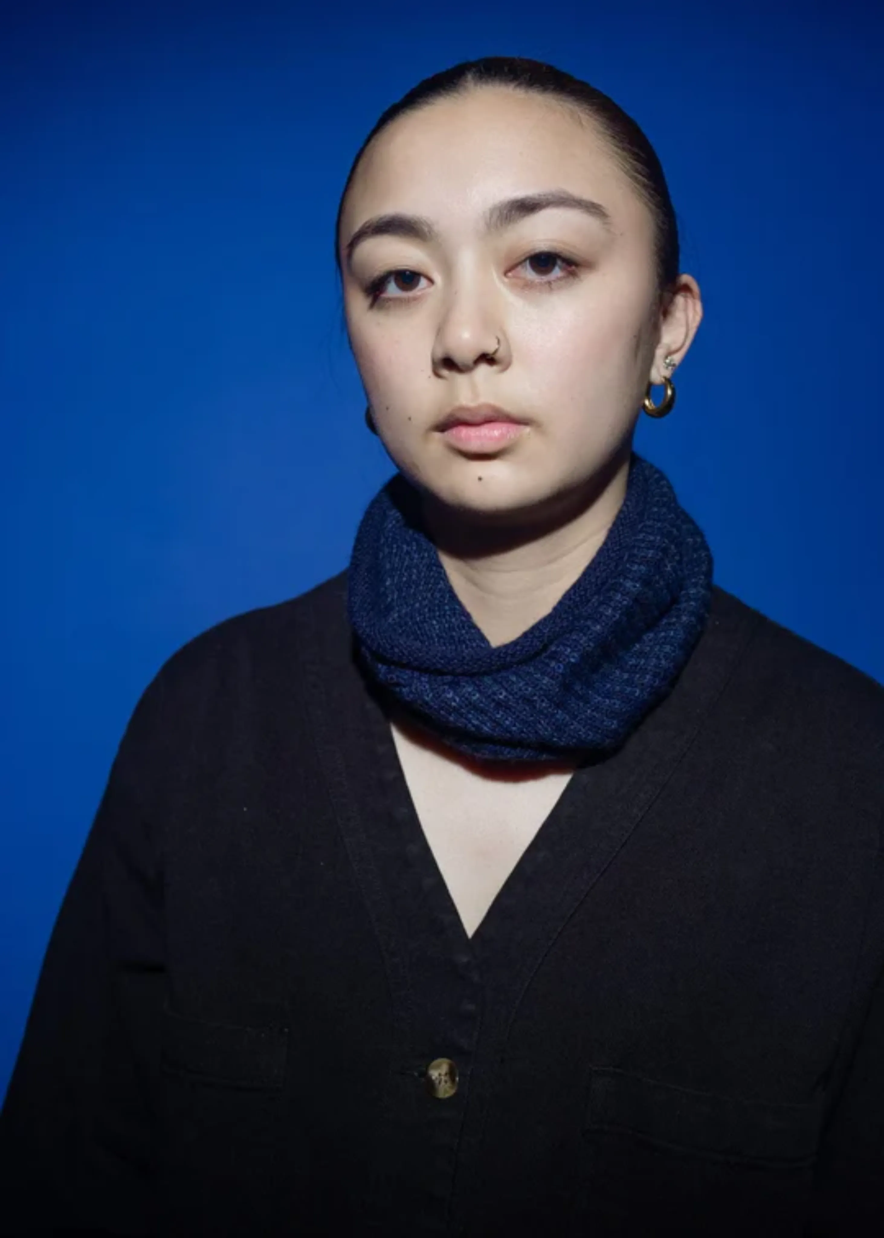 Beanie snood, navy