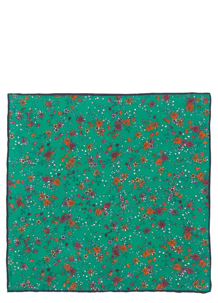Becksondergaard - Darwin Silk Square Scarf in Golf Green