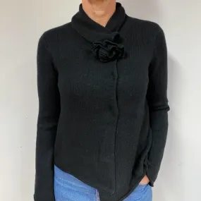 Black Cashmere Cardigan Medium