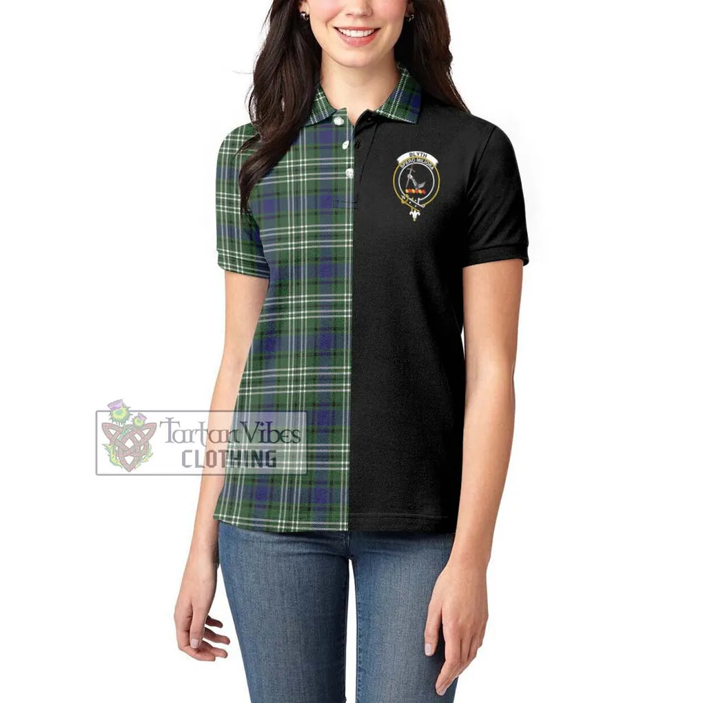 Blyth Tartan Women's Polo Shirt with Family Crest and Half Of Me Style