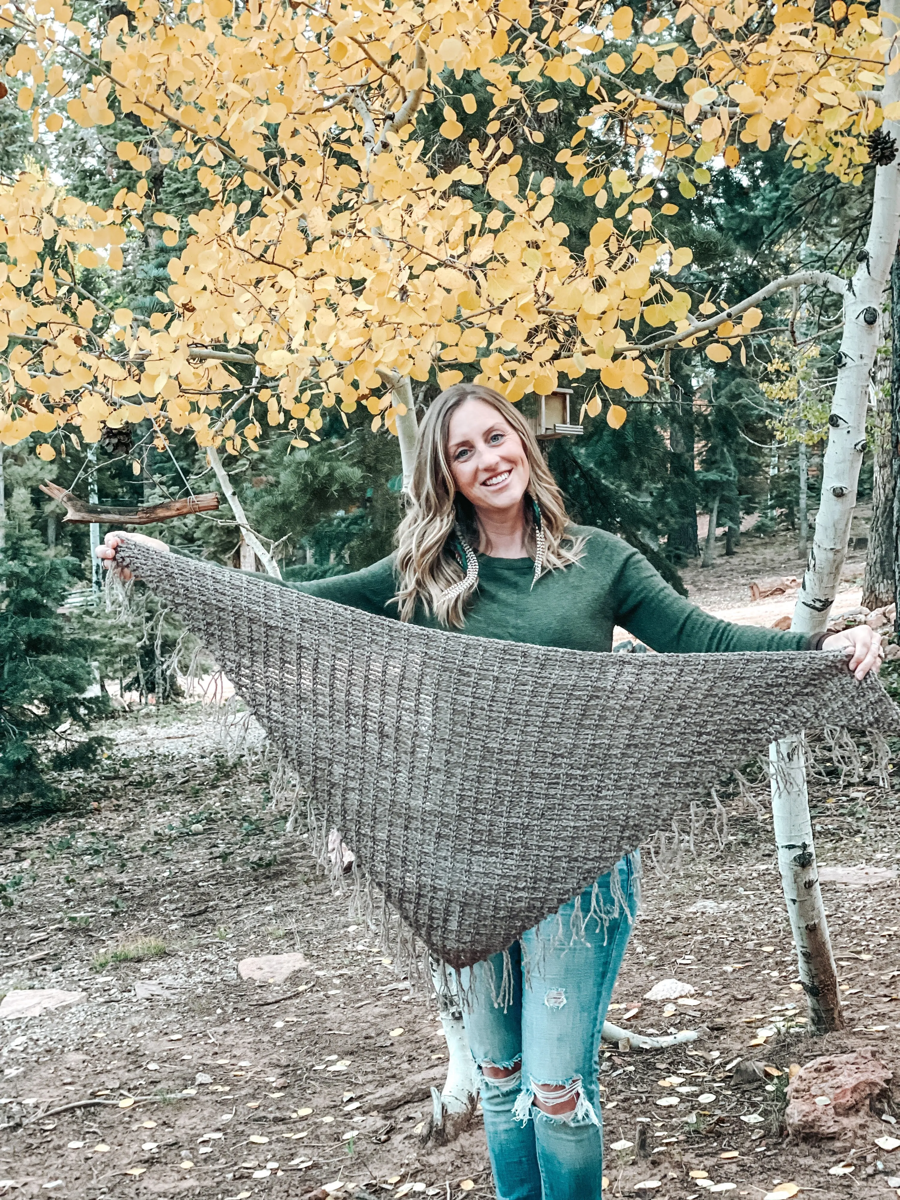 Bracken Fern Wrap Scarf