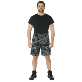 Camo BDU Shorts-Black Camo- Poly/Cotton