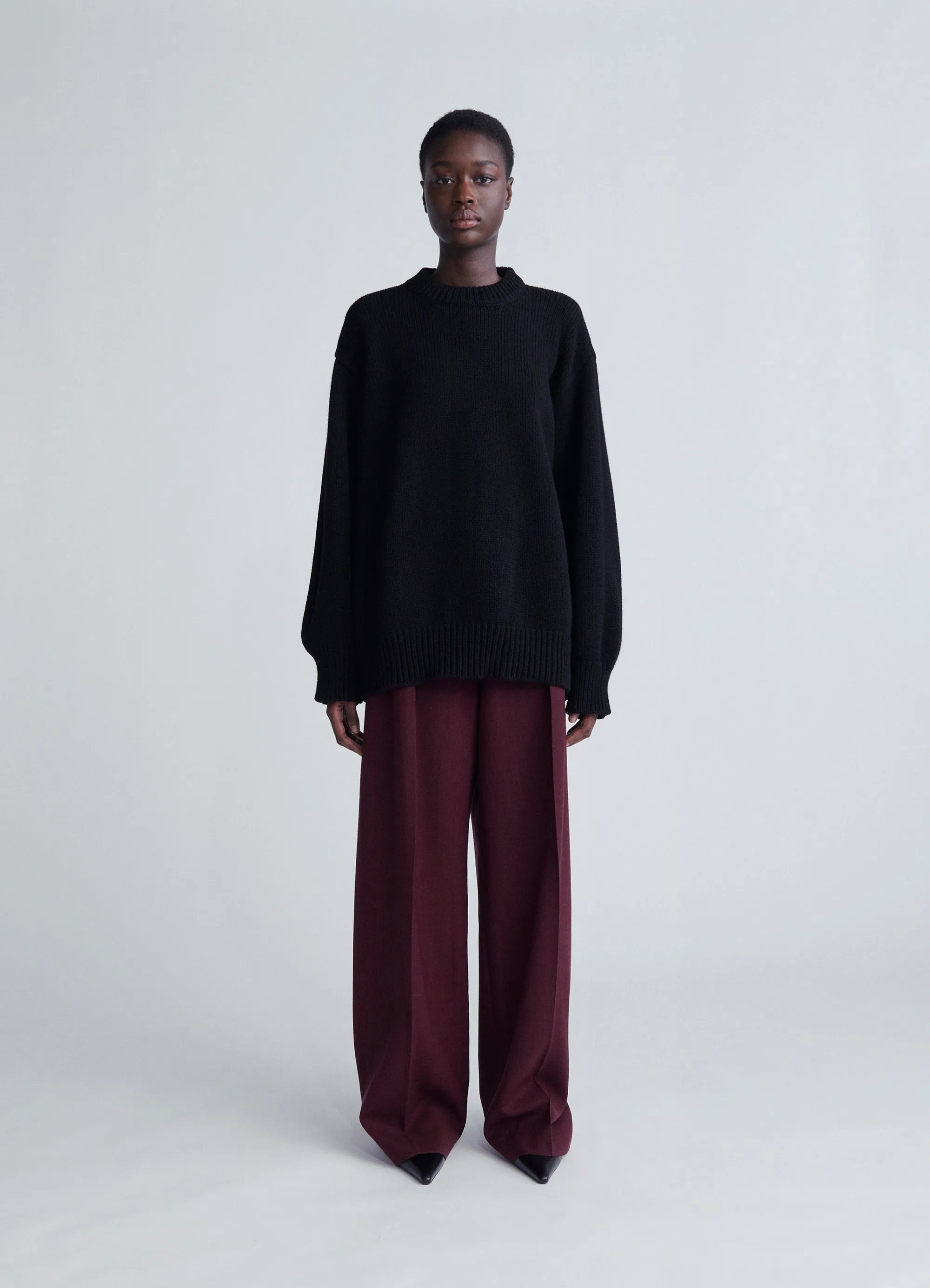 Caragh Chunky Crewneck in Black
