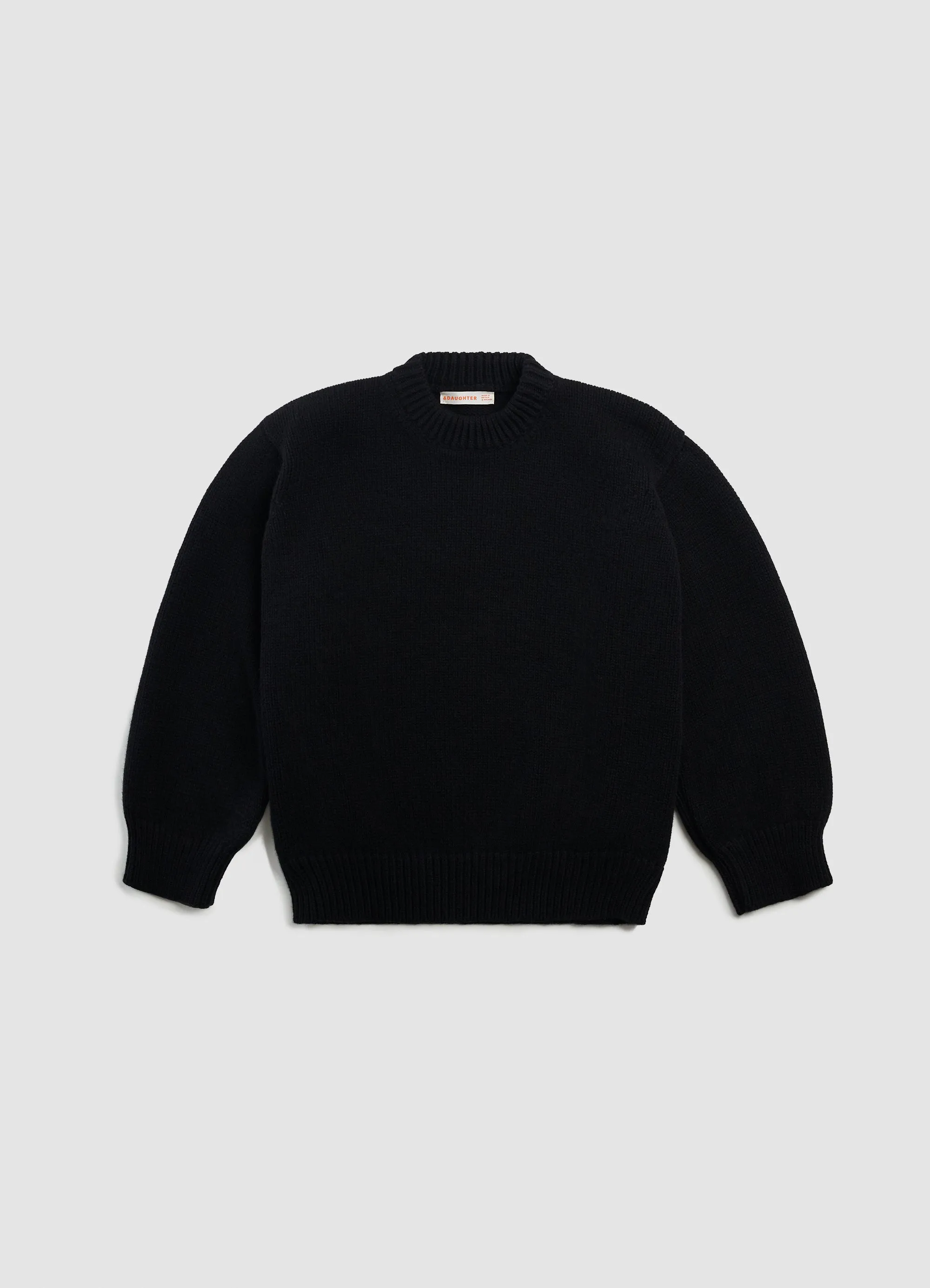 Caragh Chunky Crewneck in Black