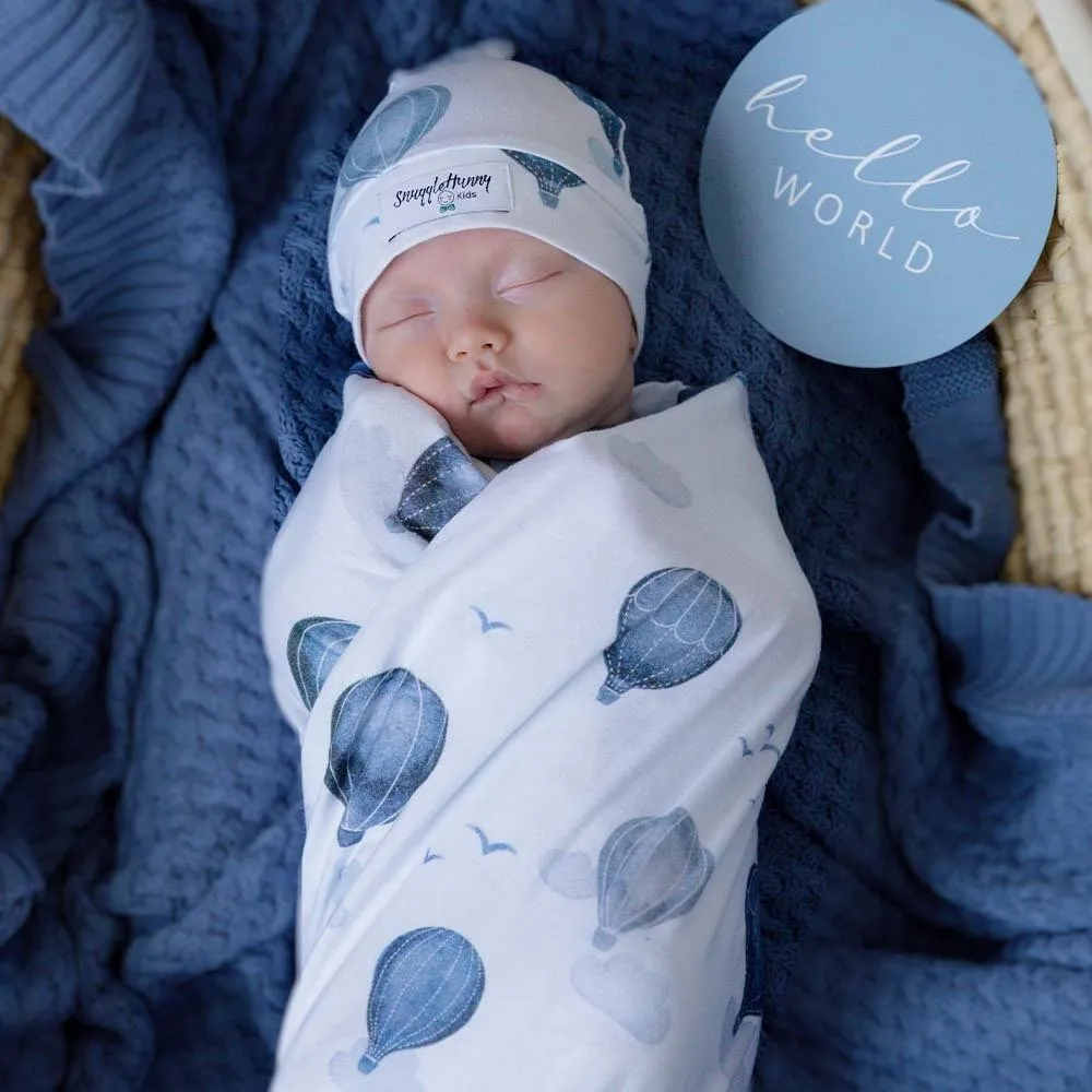 Cloud Chaser Organic Jersey Wrap & Beanie Set