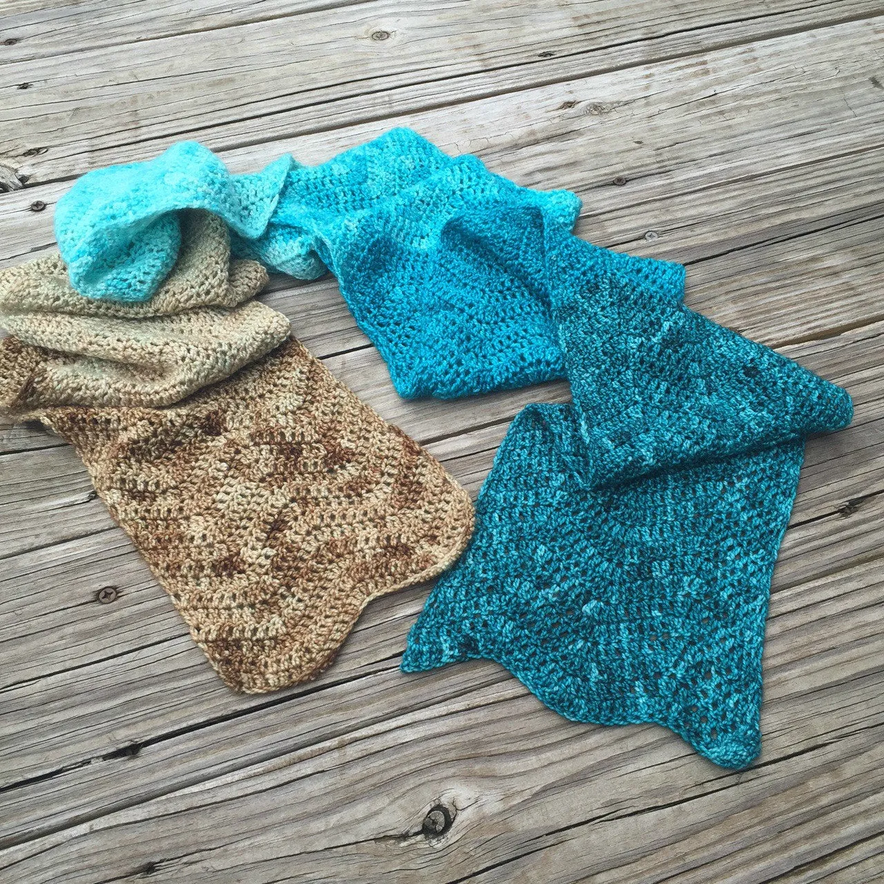 Crochet Pattern, Floats Your Boat Ripple Scarf, Treasured Toes Sock Yarn