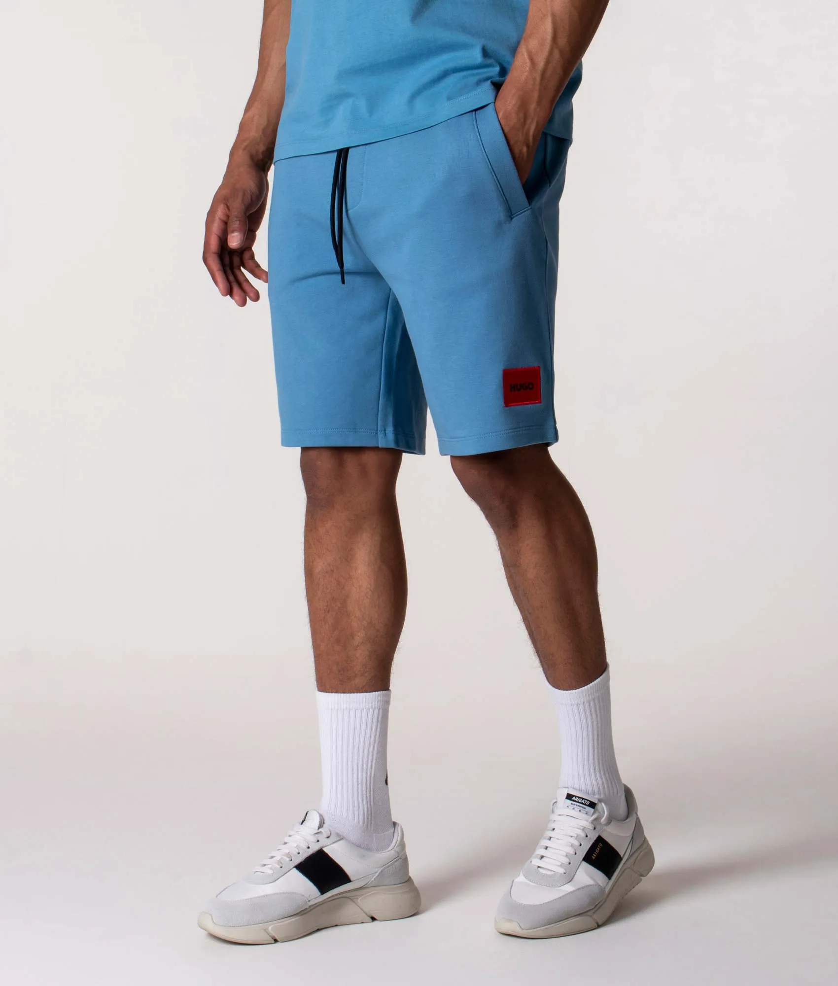 Diz 222 Red Logo Label Shorts