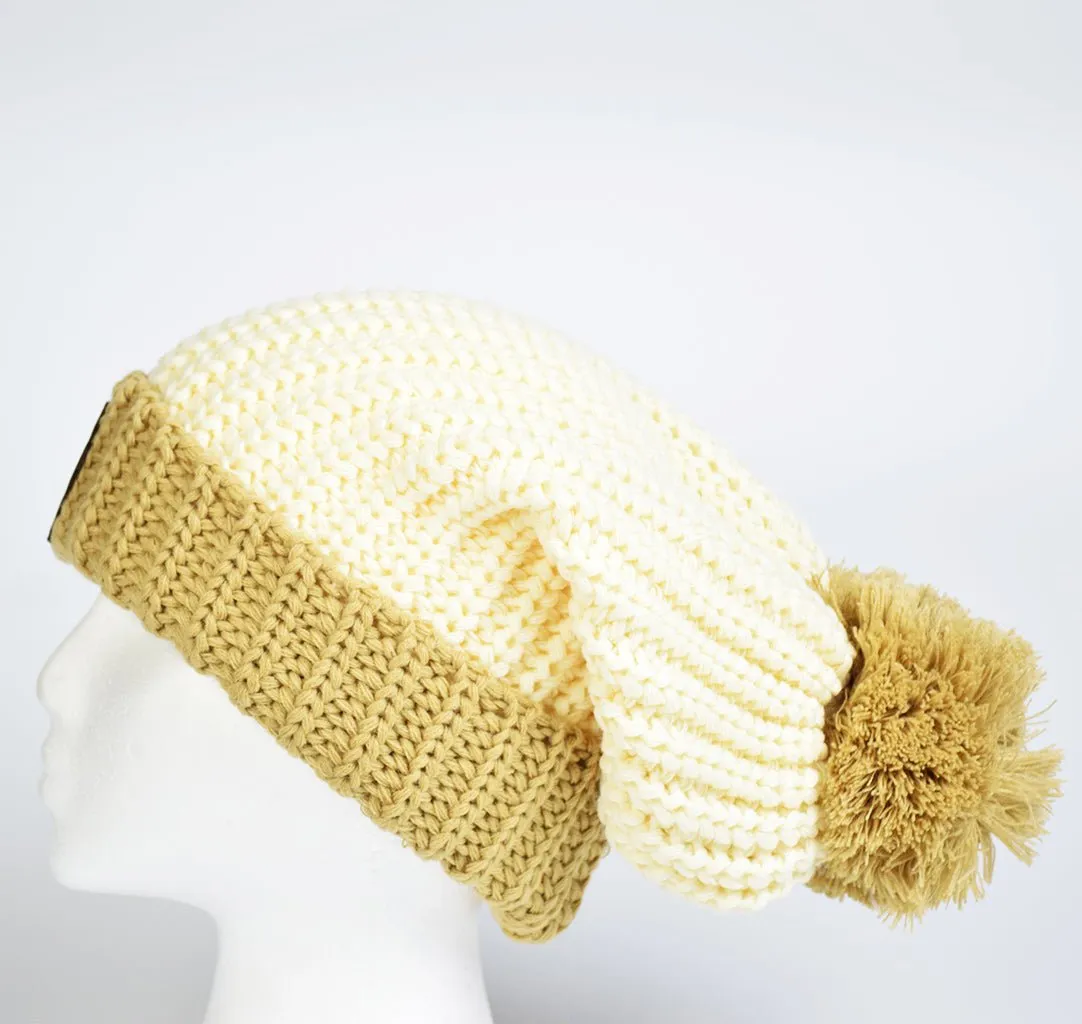DUI Heart Pom Chunk Pom Beanie