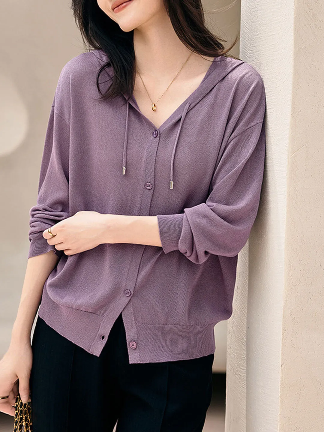 Fanya Vest | Casual V-Hals Capuchon Vest