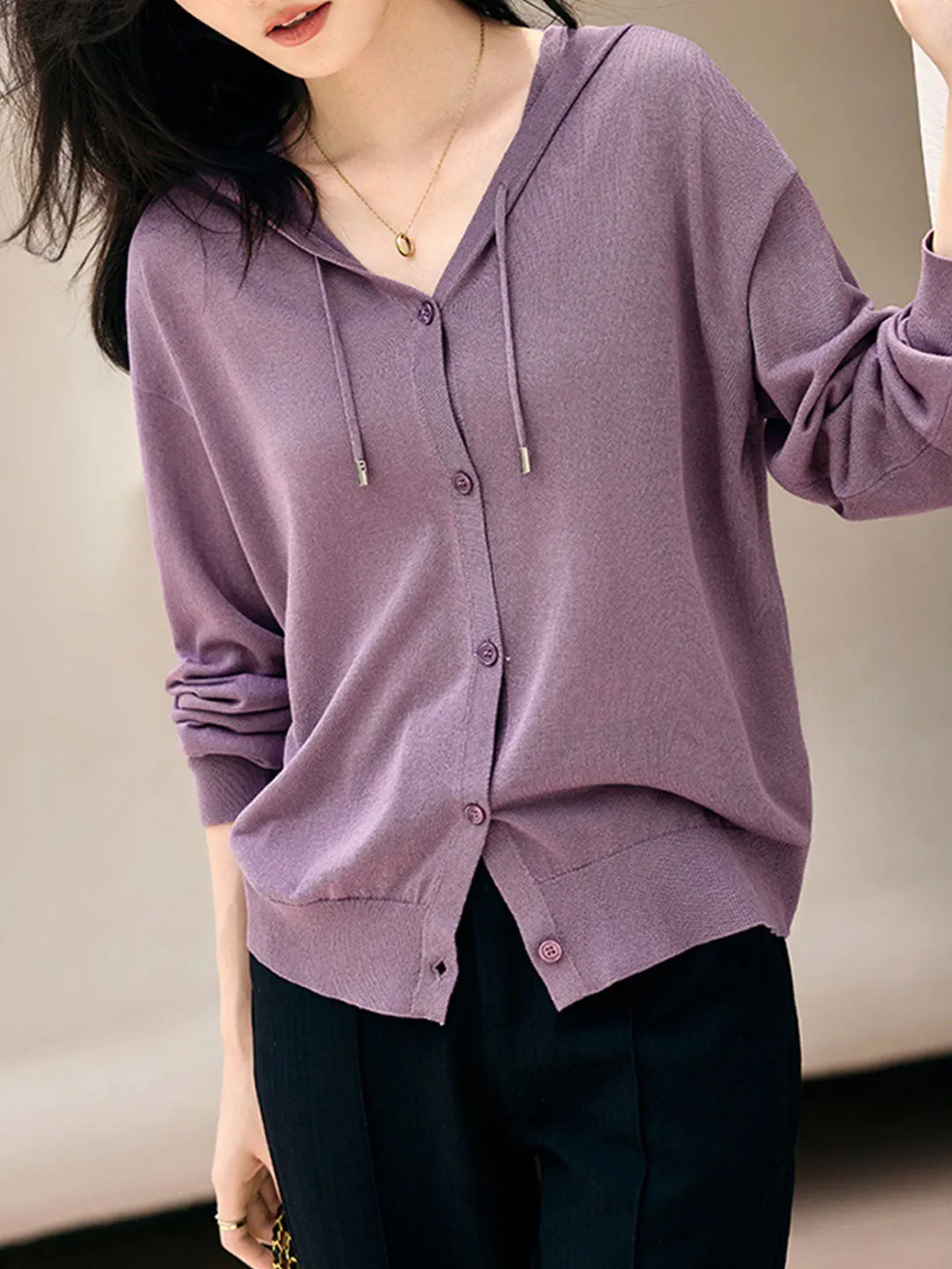 Fanya Vest | Casual V-Hals Capuchon Vest