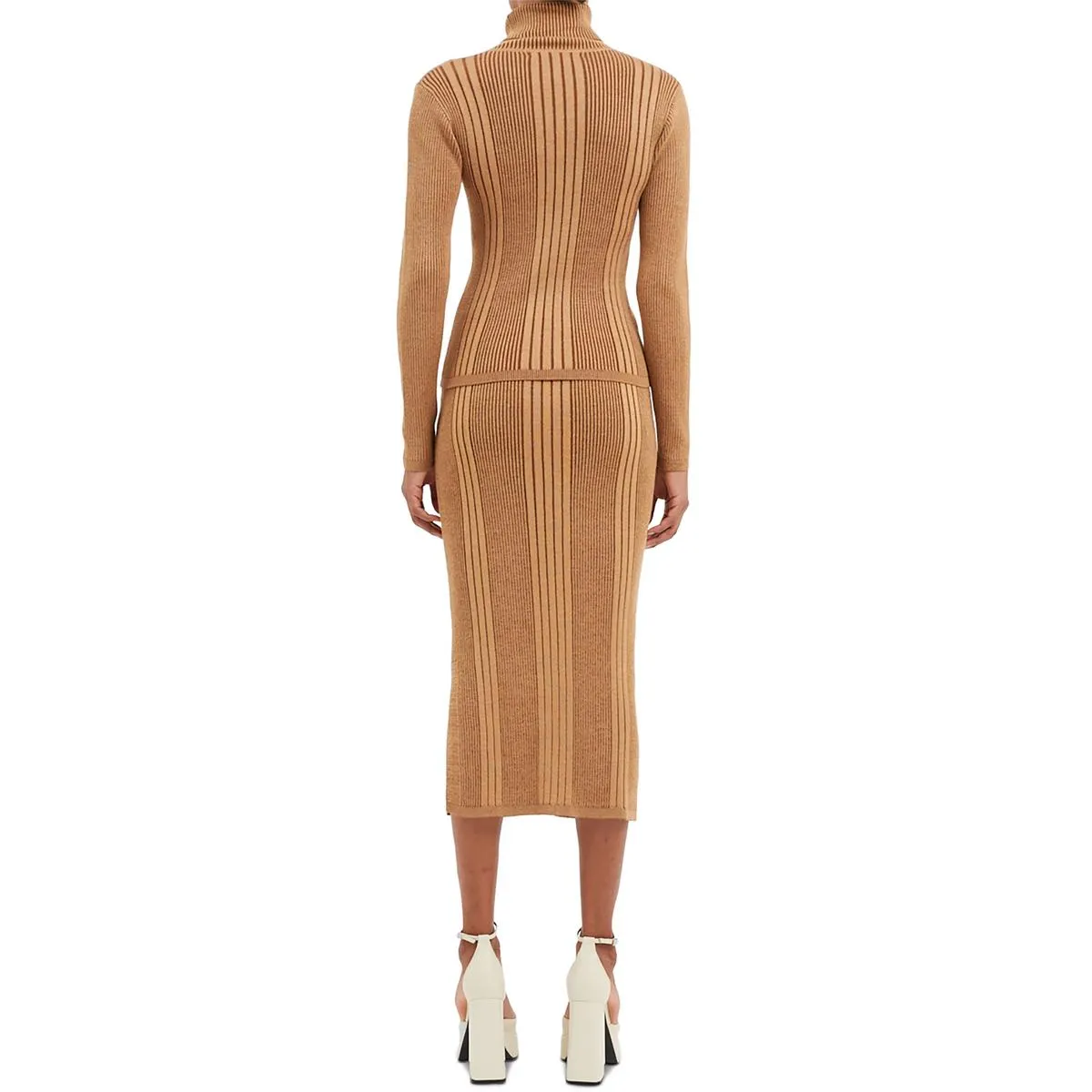 French Connection Womens Mari Side Slit Long Pencil Skirt
