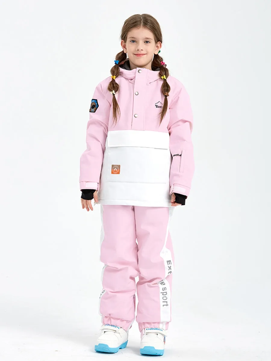Girls Color Blocked Pullover Snow Jackets & Pants | Riuyele