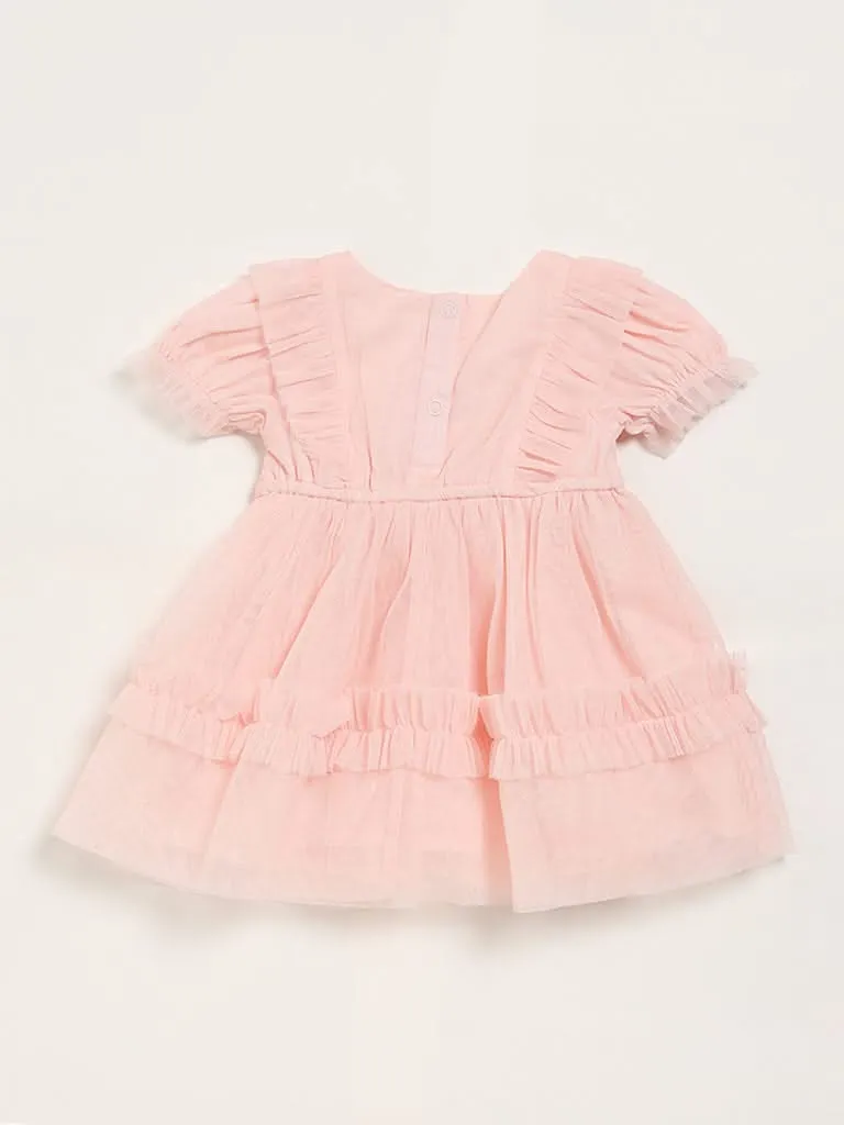 HOP Baby Peach Tulle Dress