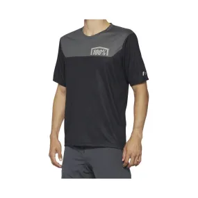 Jersey 100% Mens Airmatic SS - Black/Charcoal
