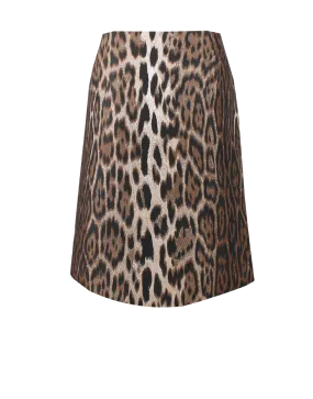 Leopard Mini Pencil Skirt