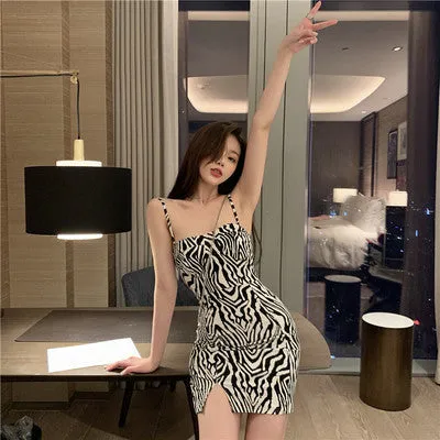 Long Sleeved Sexy Hip Flattering Striped Dress Women Slim Look Dress