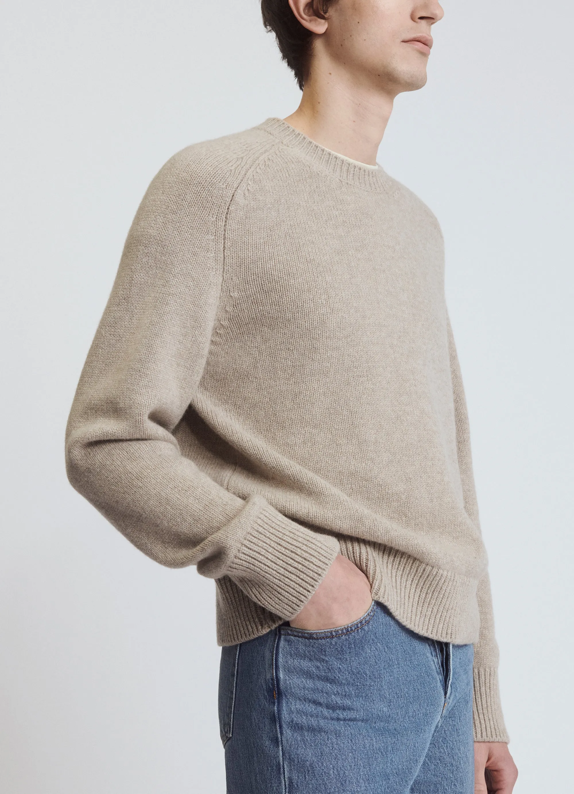 Mens Rosh Crewneck in Oat