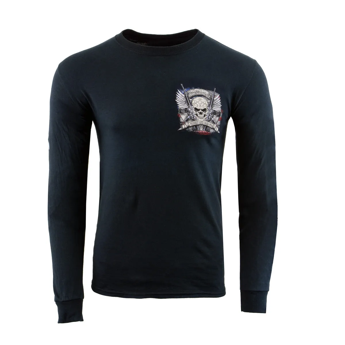 Milwaukee Leather BCC117000 Men's Black '2nd Amendment' Long Sleeve