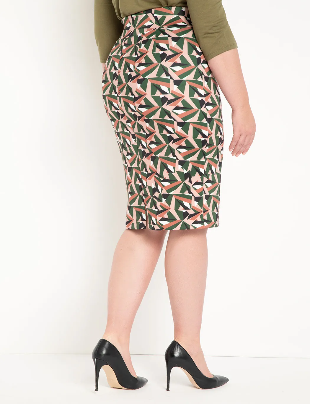 Neoprene Pencil Skirt in Boyfriend Angle