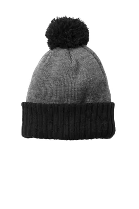 New Era Colorblock Cuffed Branded Beanies, Black/ Heather Grey