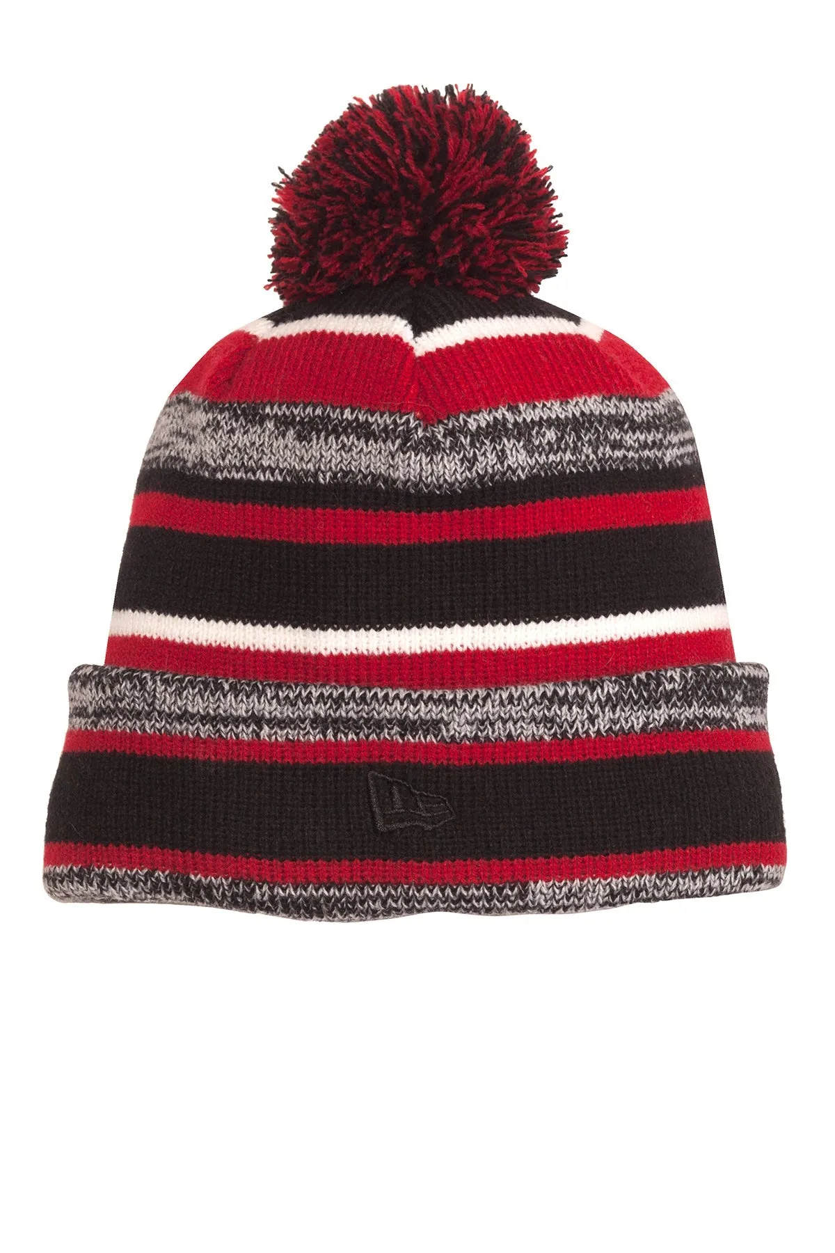 New Era Sideline Branded Beanies, Black/ Scarlet