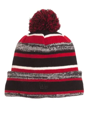 New Era Sideline Branded Beanies, Black/ Scarlet