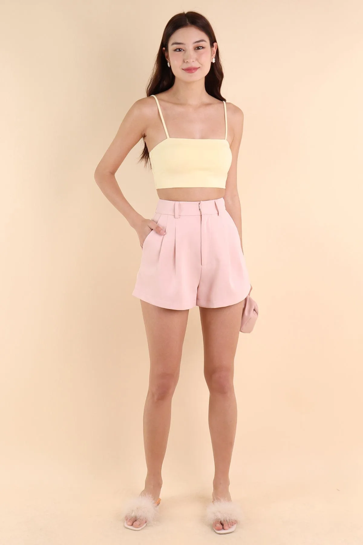 PAIGE A-LINE SHORTS IN SWEET PINK