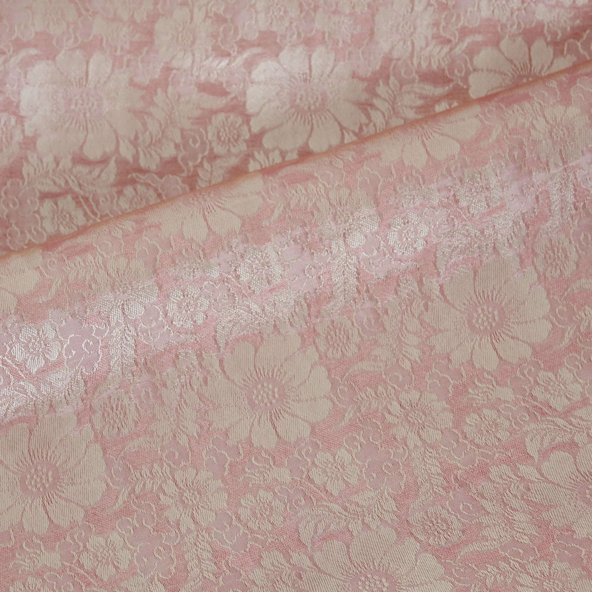 Peach Color Woven Floral Scarf from Thailand - Peach Bouquet | NOVICA