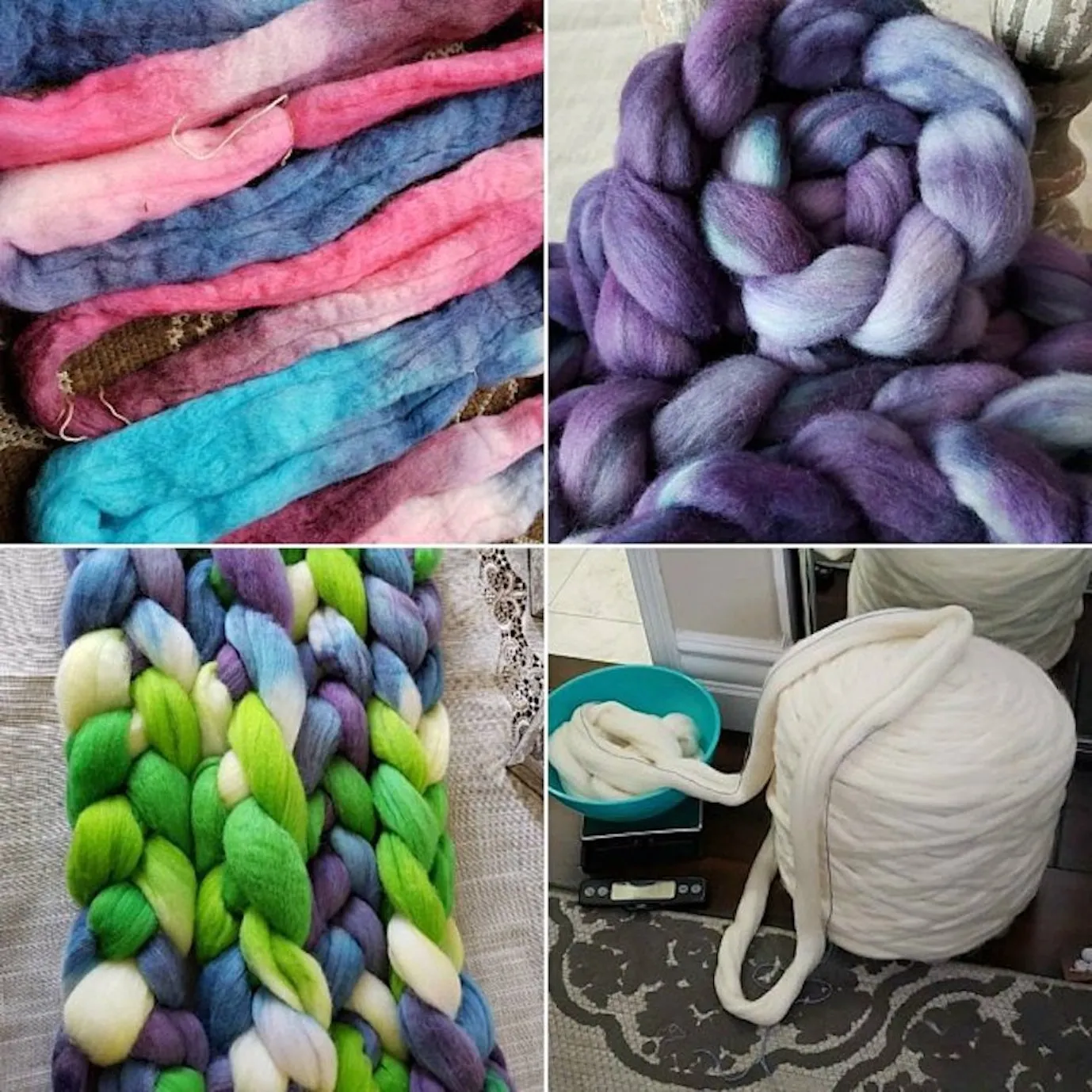 Pure White Wool Roving Soft